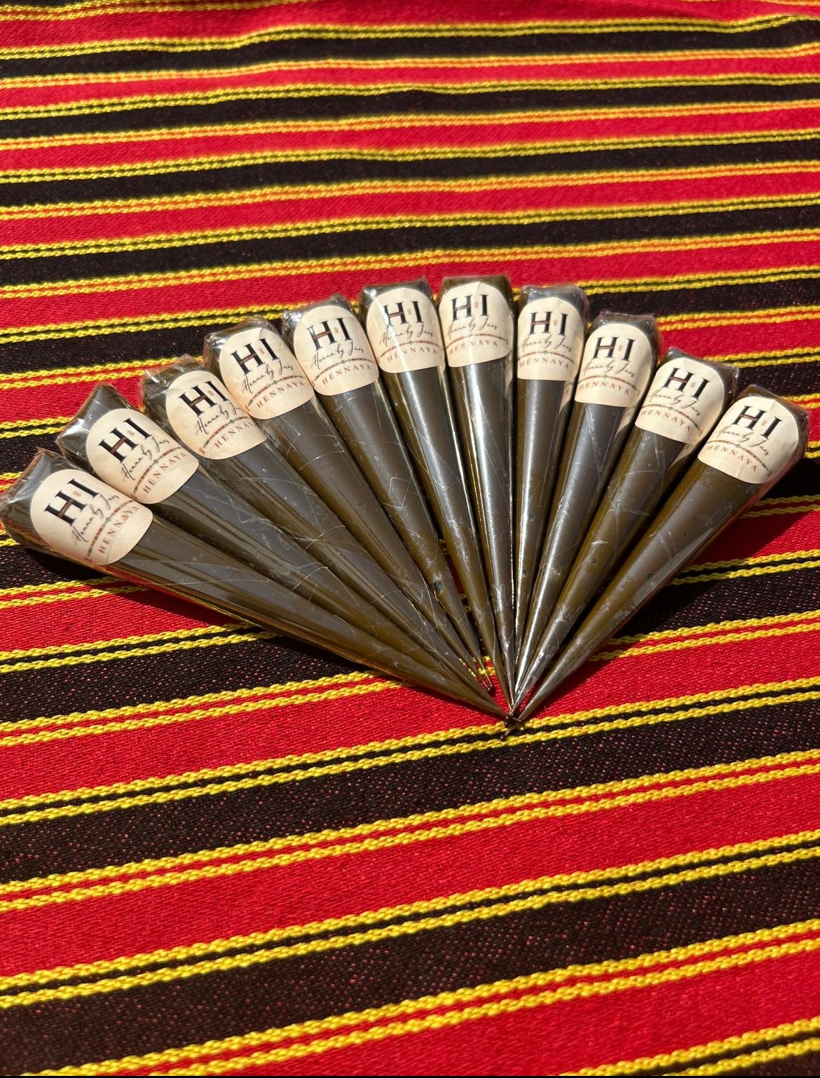 Lot de 10 cônes de henné